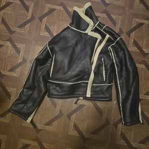 Pilcro Black and Cream Teddy Jacket